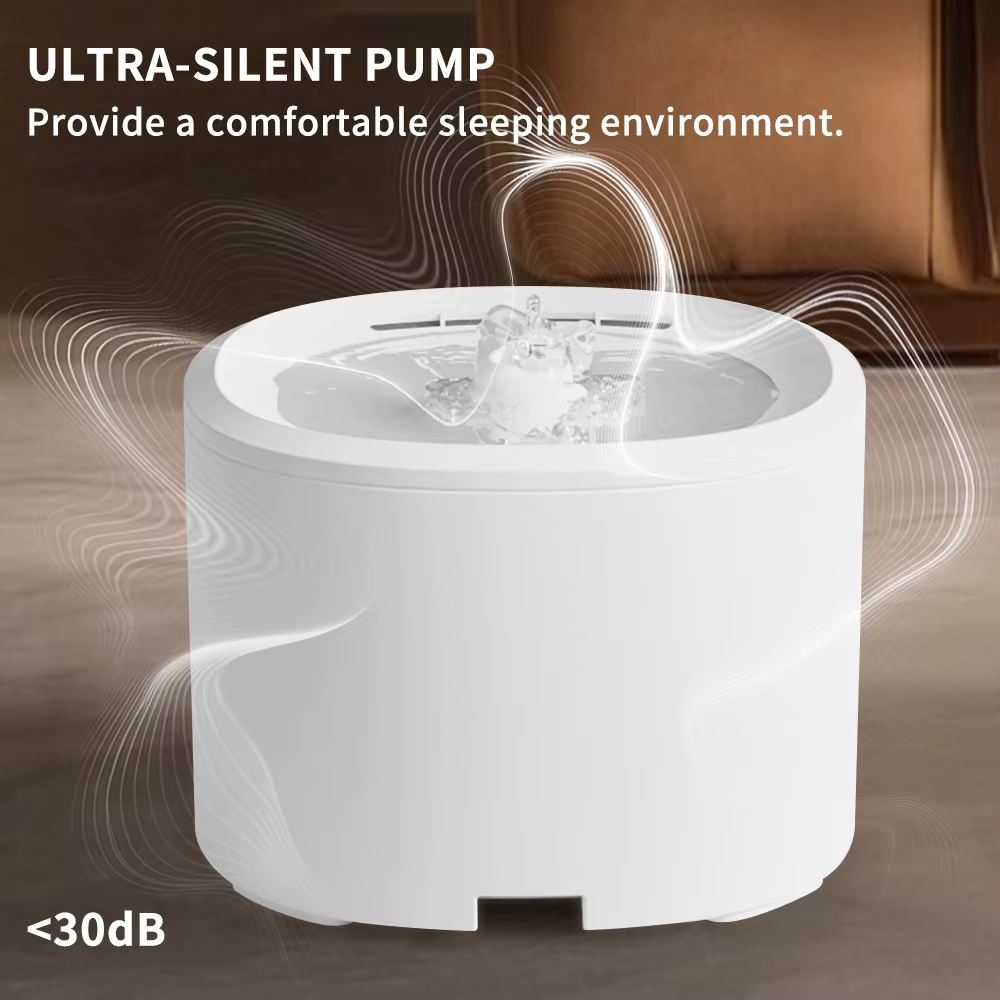 Cat Water Bowls Fountain - USB Powered Quiet Automatic Bowl  Cat Drinking Fountain Water Dispenser - for Kitten Puppy Dog Indoor Home Apartment Living Room Balcony