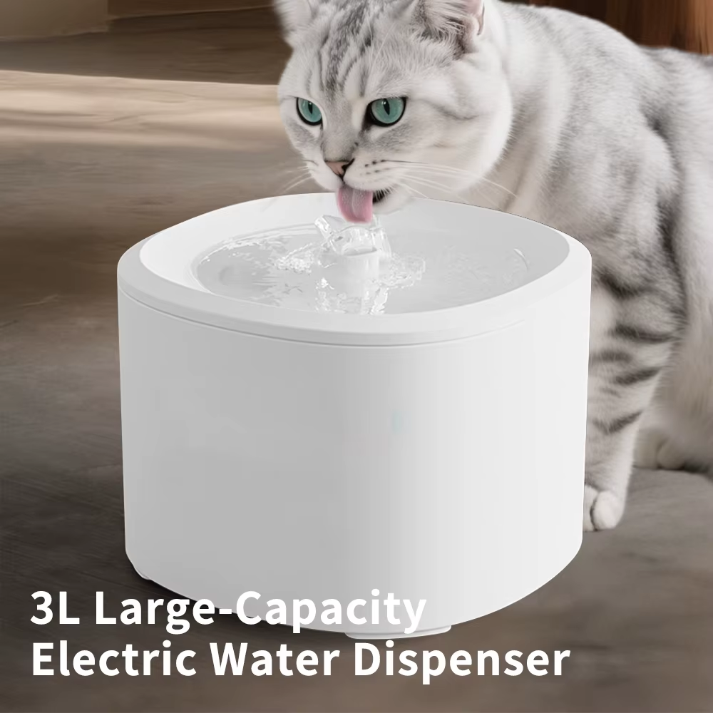 Cat Water Bowls Fountain - USB Powered Quiet Automatic Bowl  Cat Drinking Fountain Water Dispenser - for Kitten Puppy Dog Indoor Home Apartment Living Room Balcony