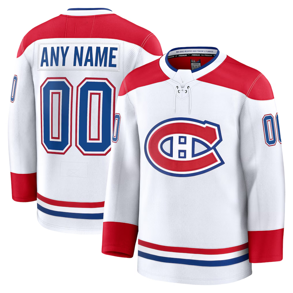 Kamcf Cheap M.Canadiens White Away Premium Jerseys