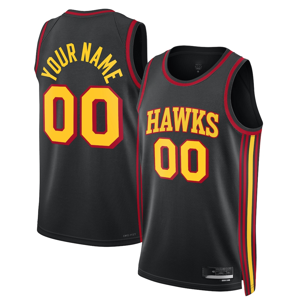 Kamcf Custom A.Hawks Black 202223 Swingman Jerseys - Statement Edition