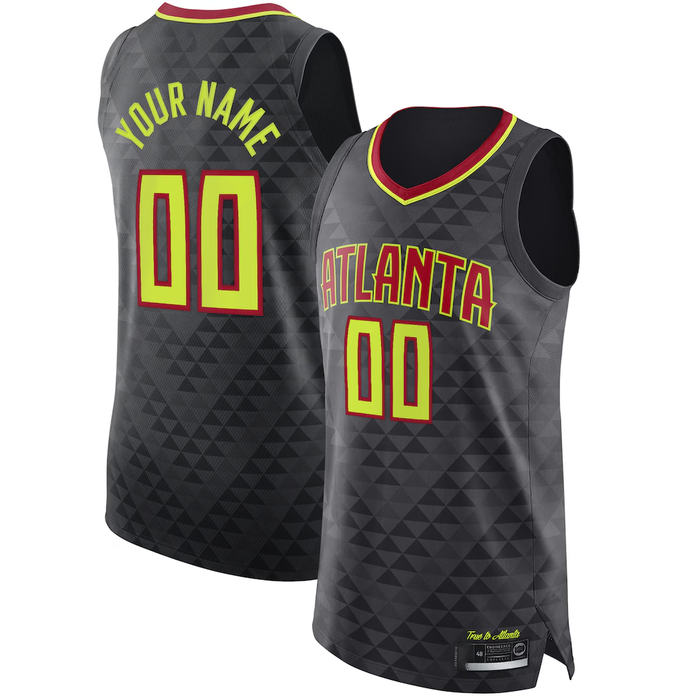 Kamcf Custom A.Hawks Black Authentic Jerseys - Icon Edition