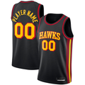 Kamcf Custom A.Hawks  Black Swingman Jerseys - Statement Edition