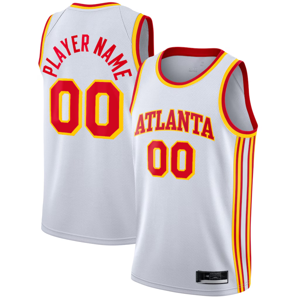 Kamcf Custom A.Hawks White 202021 Swingman Jerseys - Association Edition