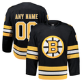 Kamcf Custom B.Bruins Black Home Authentic Pro Stitched Jerseys