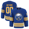 Kamcf Custom B.Sabres Royal Home Authentic Pro Stitched Jerseys