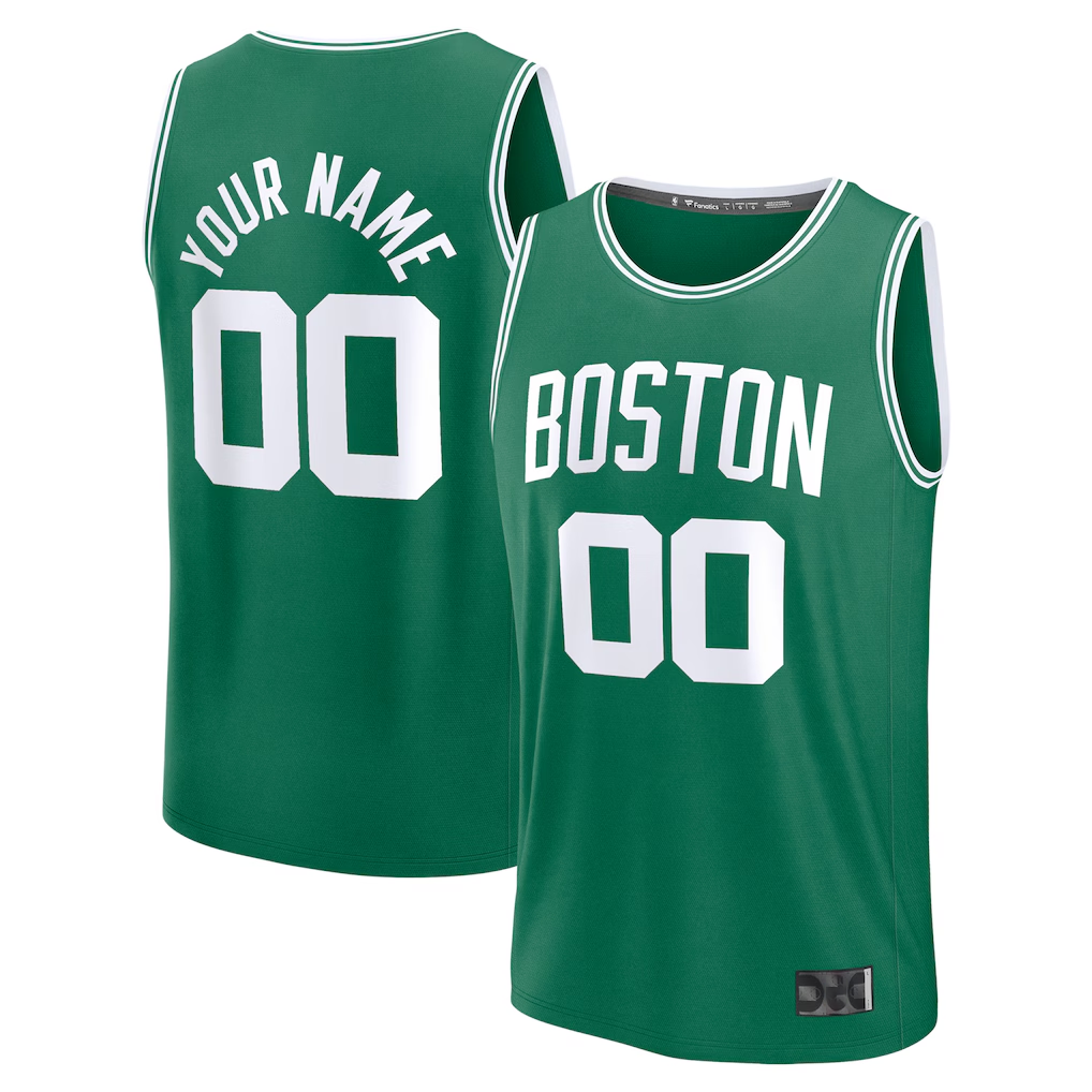 Kamcf Custom B.Celtics Kelly Green Fast Break Jerseys - Icon Edition