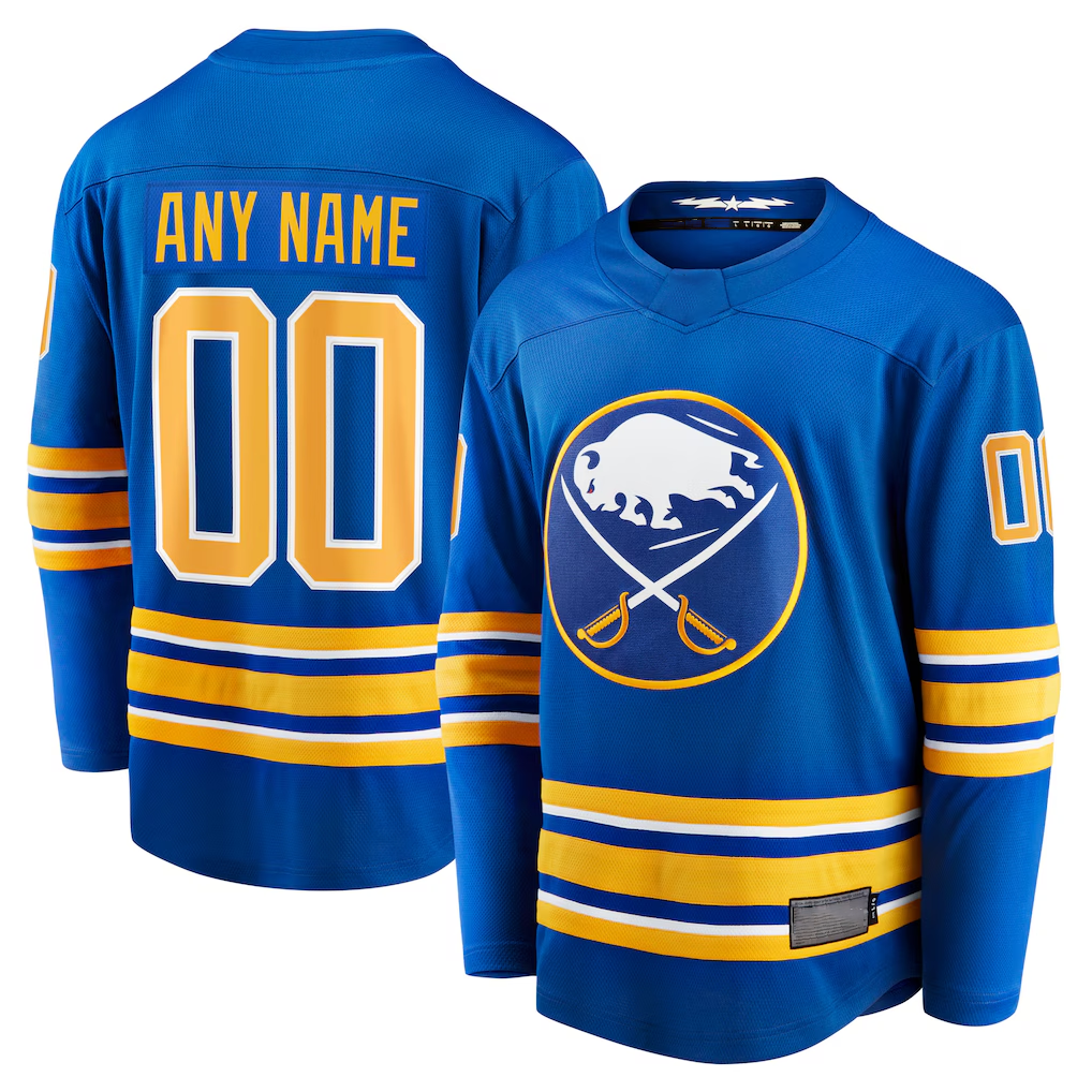 Kamcf Custom B.Sabres Royal Home Breakaway Stitched Jerseys