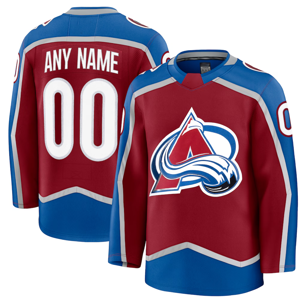 Kamcf Custom C.Avalanche Burgundy Home Premium Jerseys