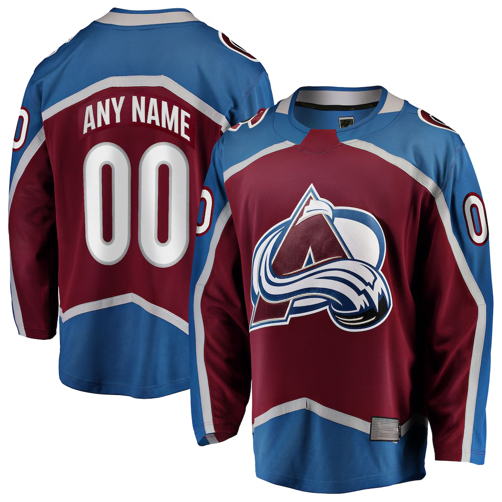 Kamcf Custom C.Avalanche Maroon Home Breakaway Jerseys