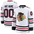 Kamcf Custom C.Blackhawks White Away Premium Jerseys