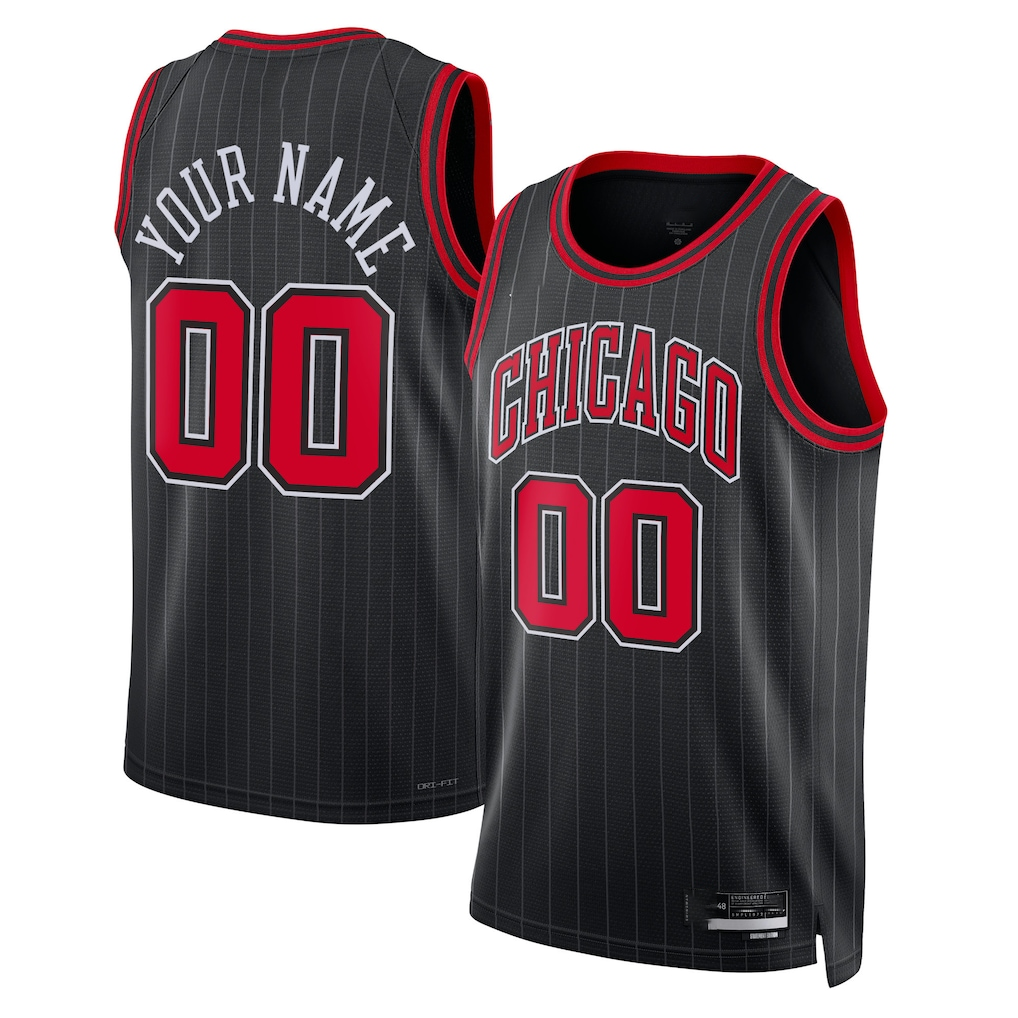 Kamcf Custom C.Bulls Black 202223 Swingman Jerseys - Statement Edition