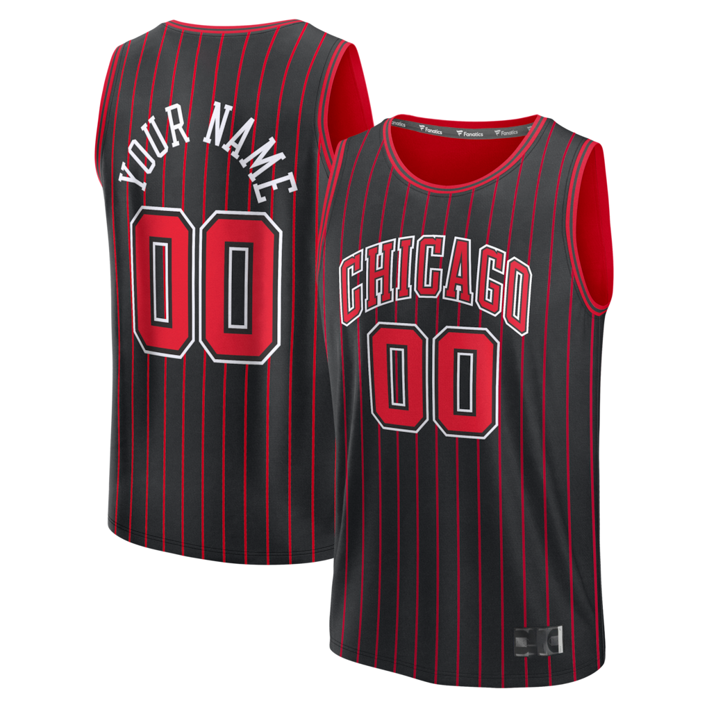 Kamcf Custom C.Bulls Black Fast Break Jerseys - Icon Edition