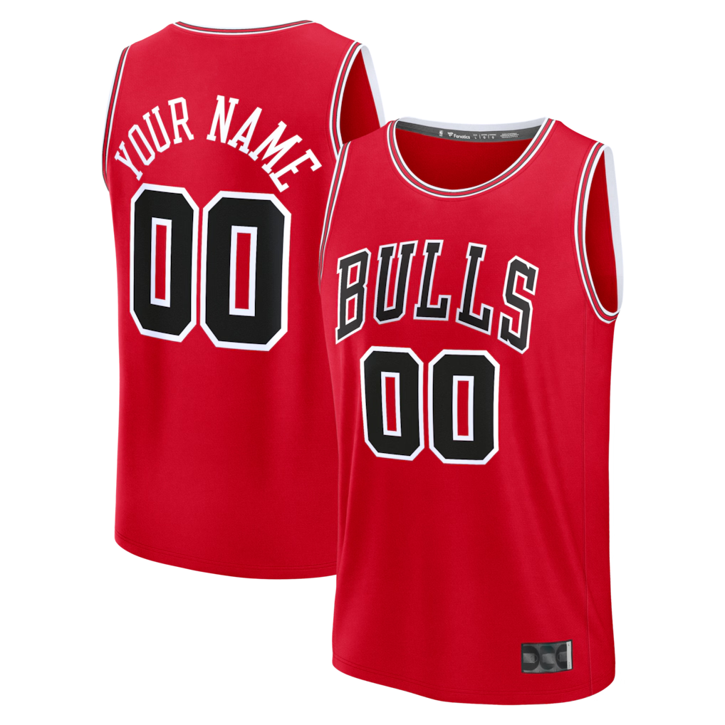 Kamcf Custom C.Bulls Red Fast Break Jerseys - Icon Edition