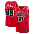 Kamcf Custom C.Bulls Red Fast Break Jerseys - Icon Edition