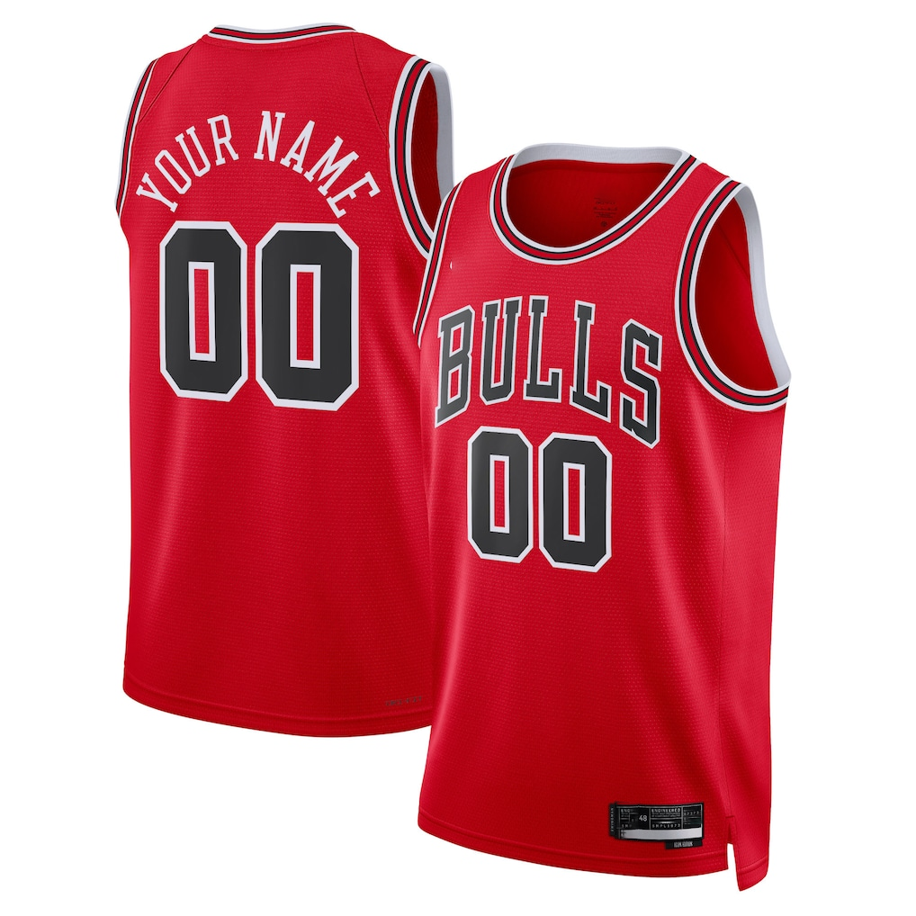 Kamcf Custom C.Bulls Red Swingman Jerseys - Icon Edition