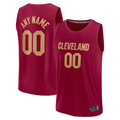 Kamcf Custom C.Cavaliers  Wine Fast Break Jerseys - Icon Edition