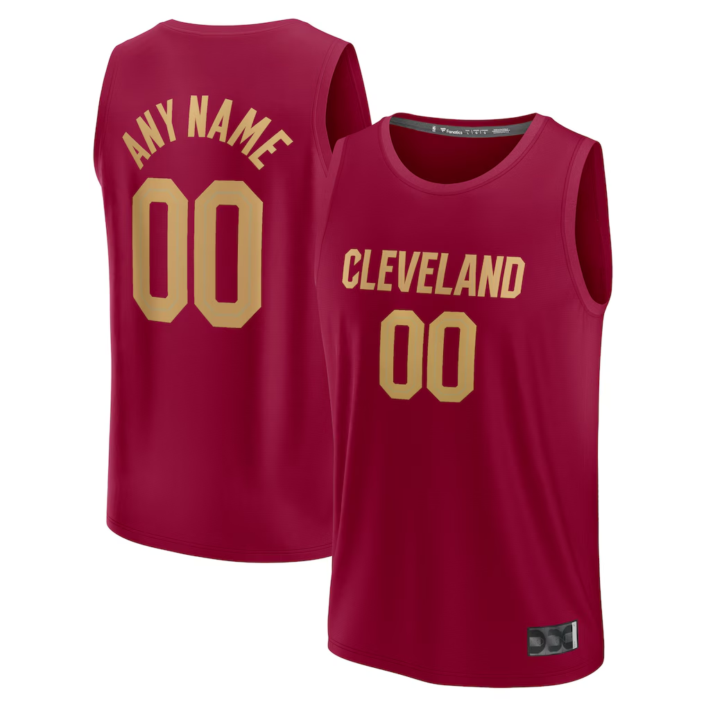 Kamcf Custom C.Cavaliers  Wine Fast Break Jerseys - Icon Edition