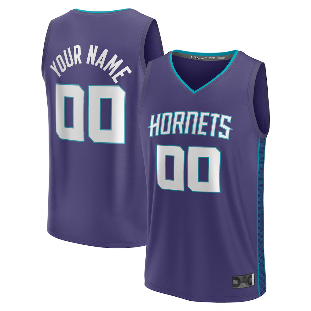 Kamcf Custom C.Hornets Purple Fast Break Jerseys - Statement Edition