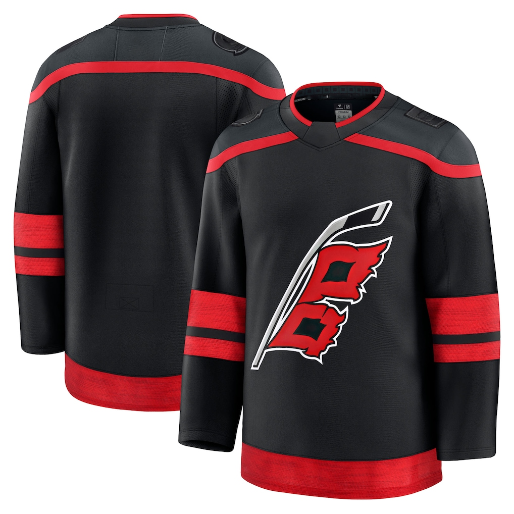 Kamcf Custom C.Hurricanes Black Home Premium Stitched Jerseys