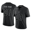 Kamcf Custom D.Cowboys Black Limited Reflective Home Game Any Name & Numbers Stitched Jerseys