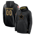 Kamcf Custom D.Cowboys Black Salute to Service Pullover Hoodies Limited Any Name & Numbers Stitched Jerseys