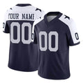 Kamcf Custom D.Cowboys Navy-White Limited Alternate Vapor F.U.S.E. Home Game Any Name & Numbers Stitched Jerseys