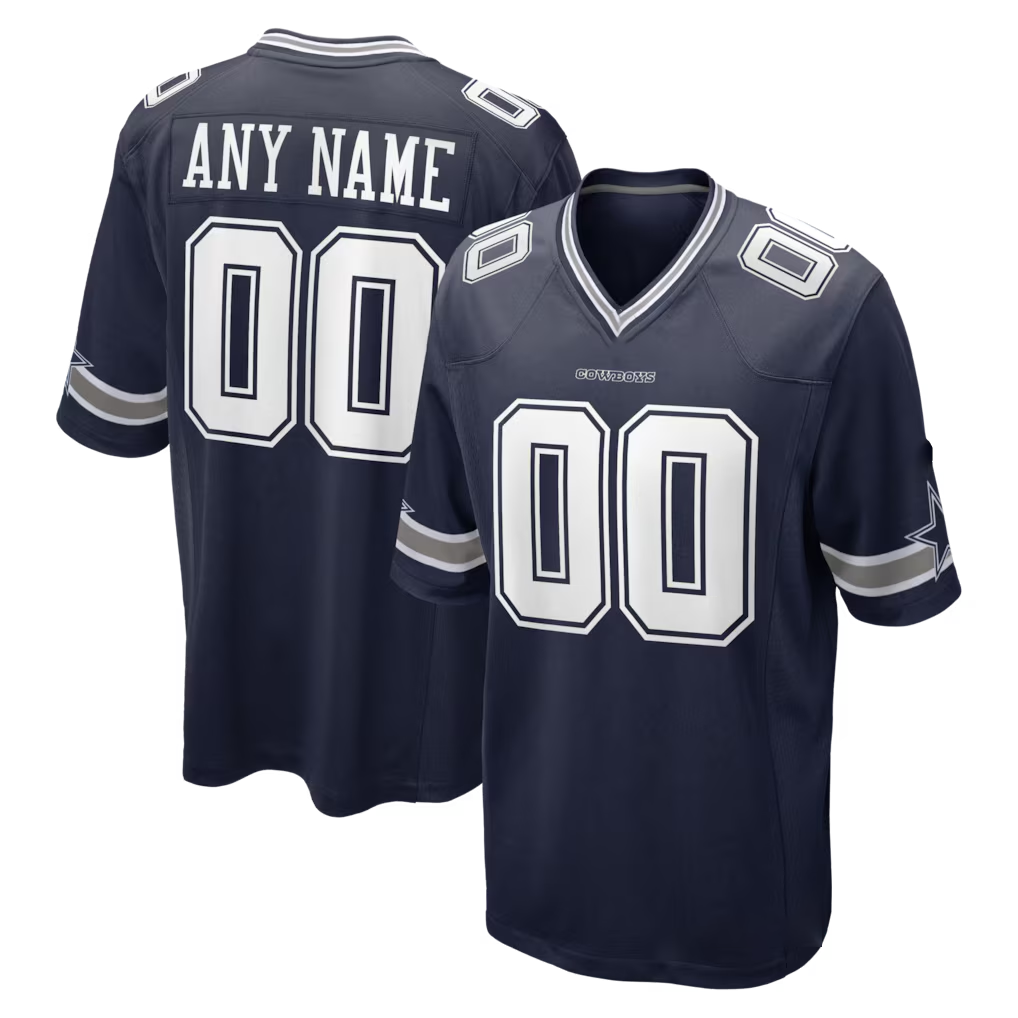 Kamcf Custom D.Cowboys Navy Game Stitched Jerseys
