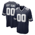 Kamcf Custom D.Cowboys Navy Game Stitched Jerseys