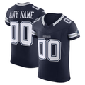Kamcf Custom D.Cowboys Navy Vapor F.U.S.E. Elite Custom Stitched Jerseys