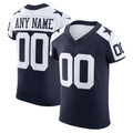 Kamcf Custom D.Cowboys Navy Vapor F.U.S.E. Elite Stitched Jerseys