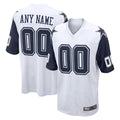 Kamcf Custom D.Cowboys White-Navy Home Game Any Name & Numbers Stitched Jerseys