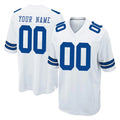 Kamcf Custom D.Cowboys White Home Game Any Name & Numbers Stitched Jerseys