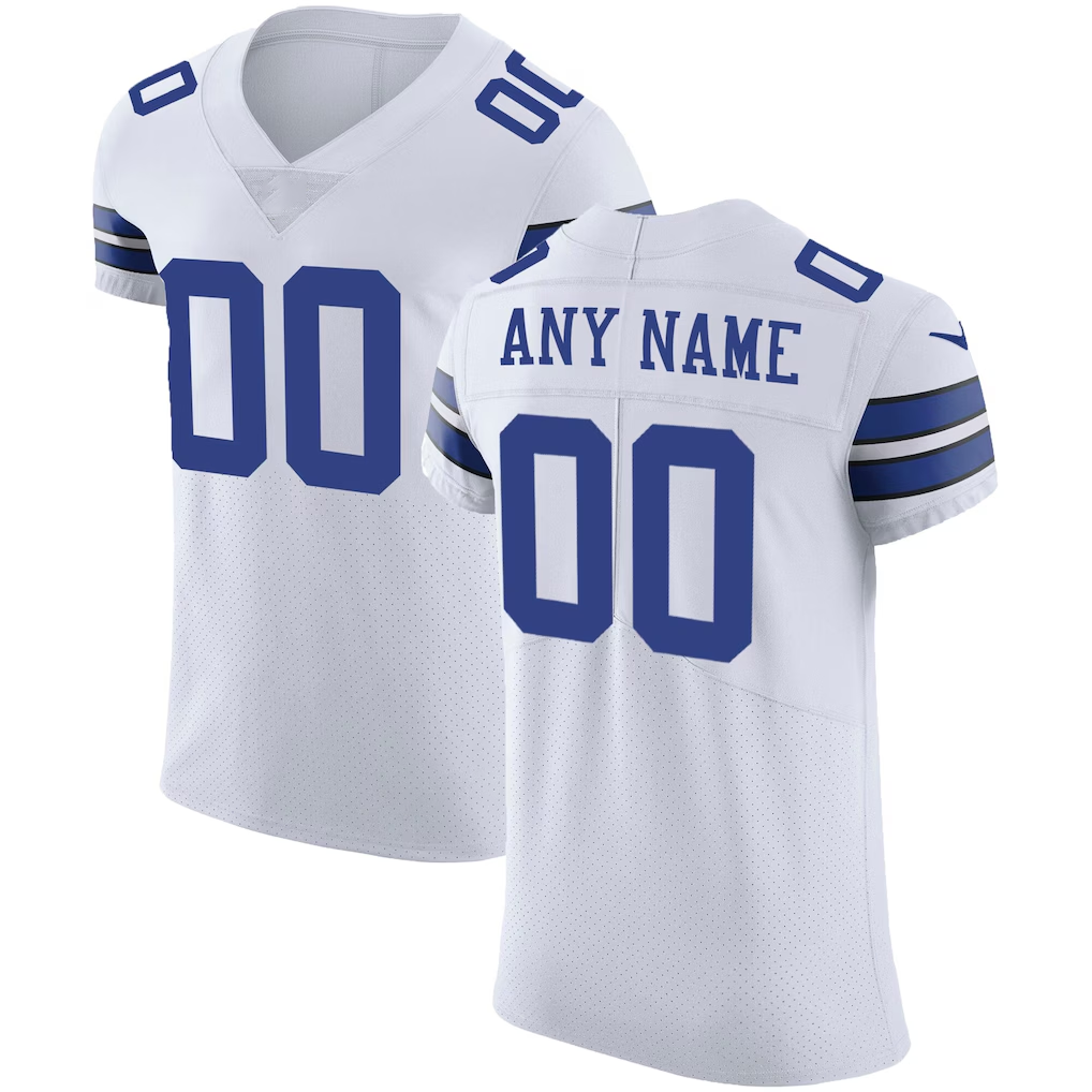 Kamcf Custom D.Cowboys White Vapor Untouchable Elite Stitched Jerseys