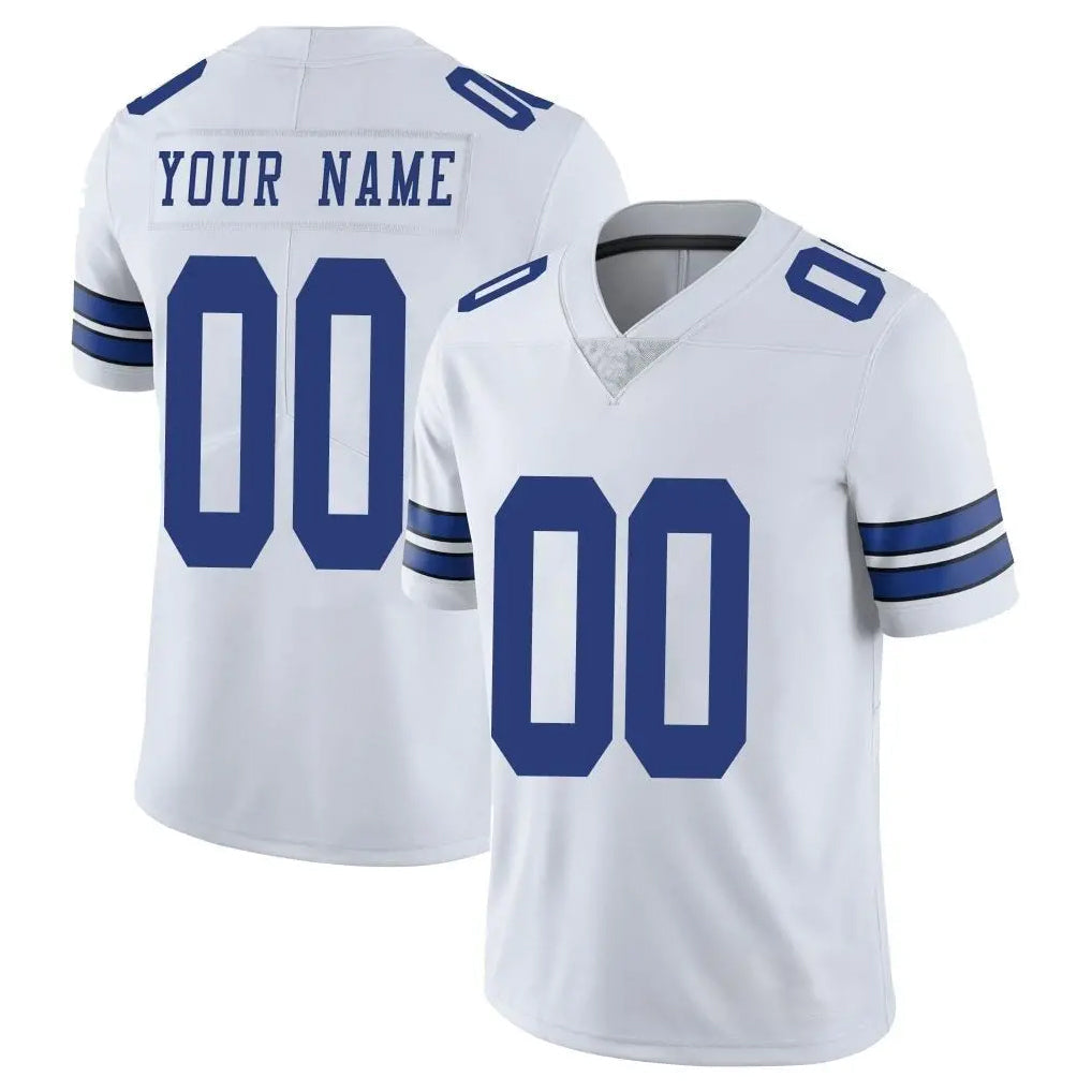 Kamcf Custom D.Cowboys White Vapor Untouchable Limited Home Game Any Name & Numbers Stitched Jerseys