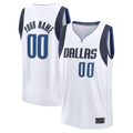 Kamcf Custom D.Mavericks White Fast Break Jerseys - Association Edition
