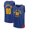 Kamcf Custom D.Nuggets  Blue Fast Break Jerseys - Statement Edition