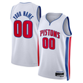 Kamcf Custom D.Pistons White Swingman Jerseys - Association Edition