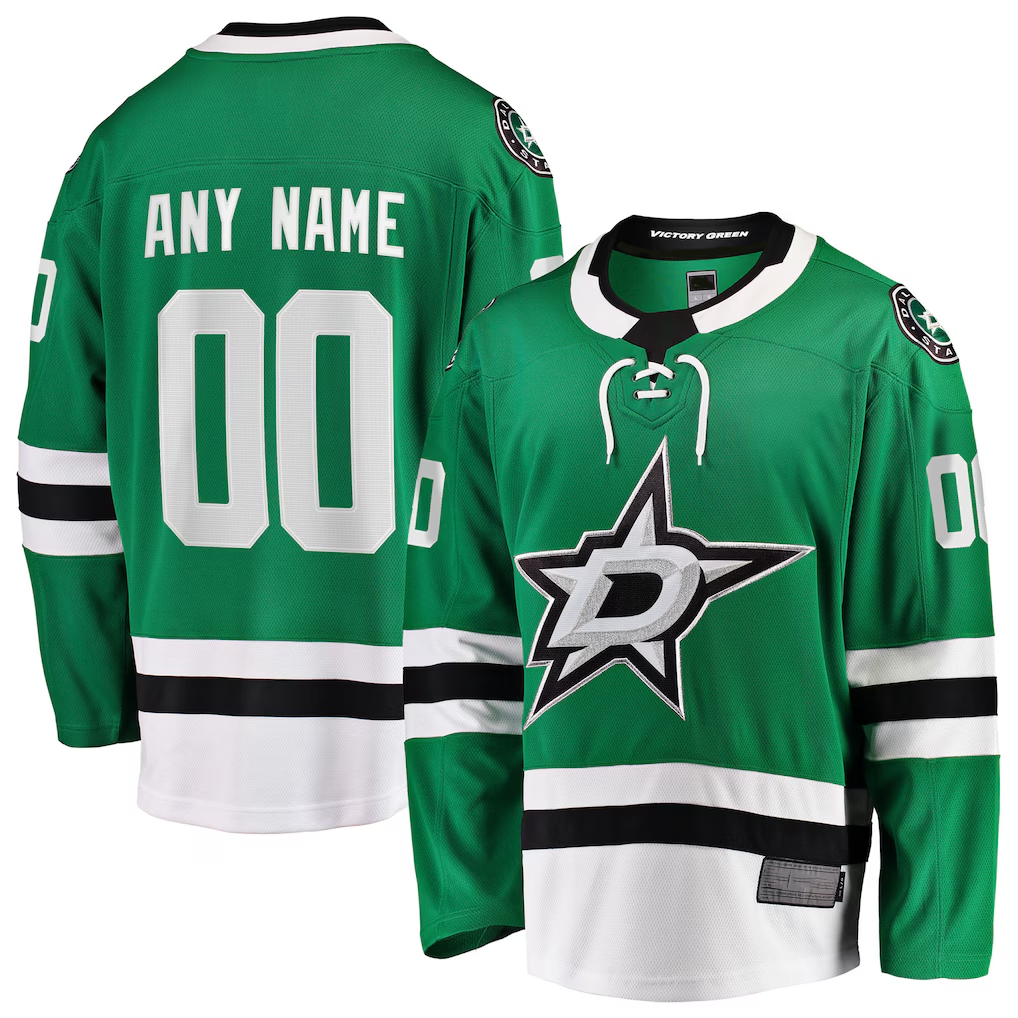 Kamcf Custom D.Stars Green Home Breakaway Jerseys