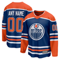 Kamcf Custom E.Oilers Royal Home Breakaway Jerseys