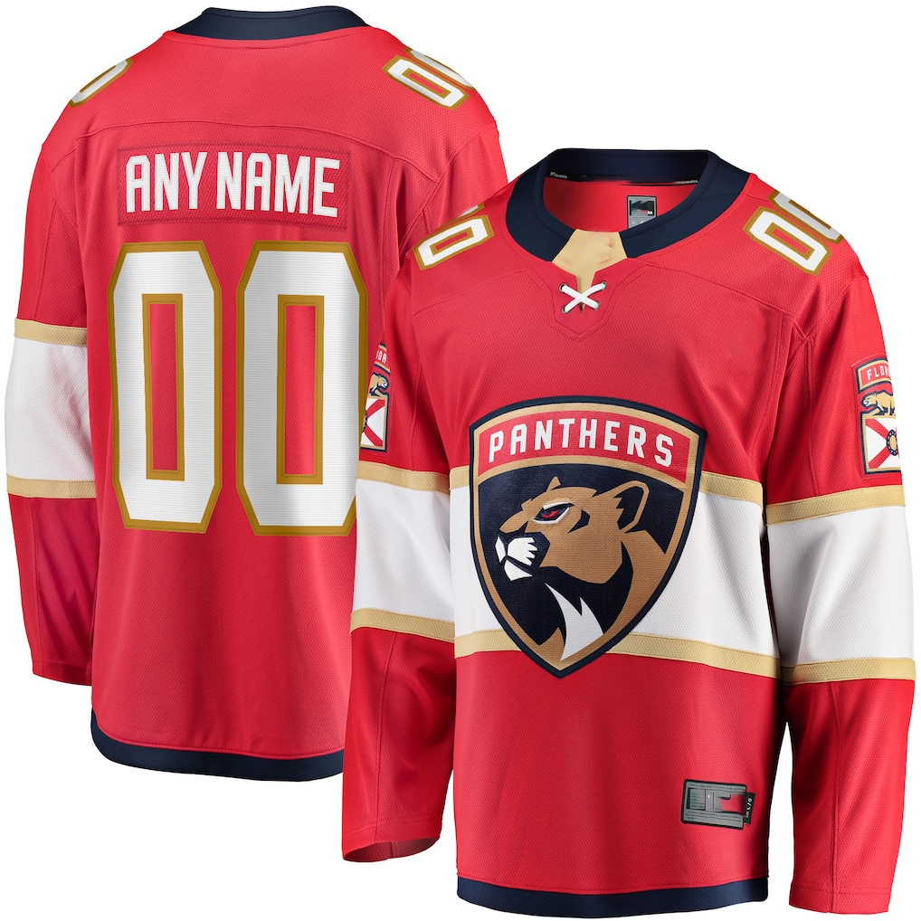 Kamcf Custom F.Panthers Red Home Breakaway Jerseys