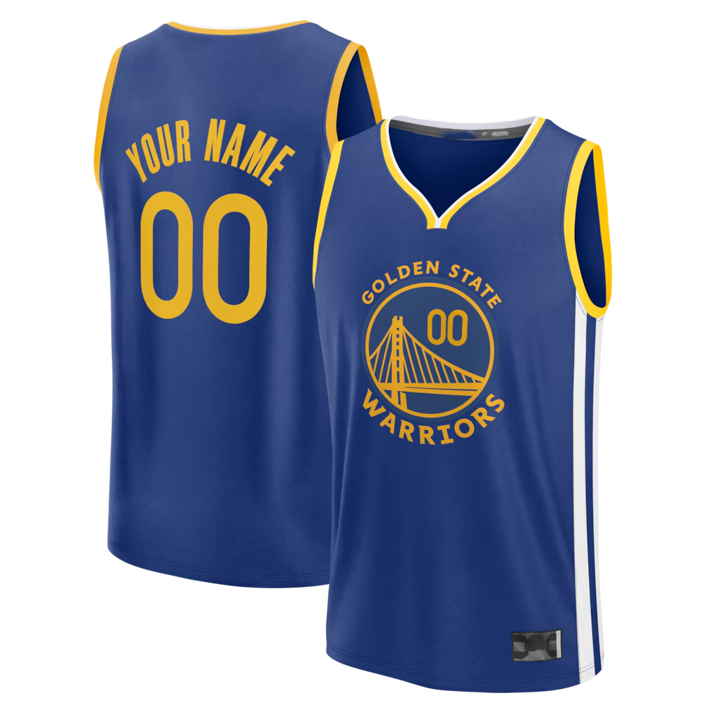 Kamcf Custom GS.Warriors Royal Fast Break Jerseys - Icon Edition
