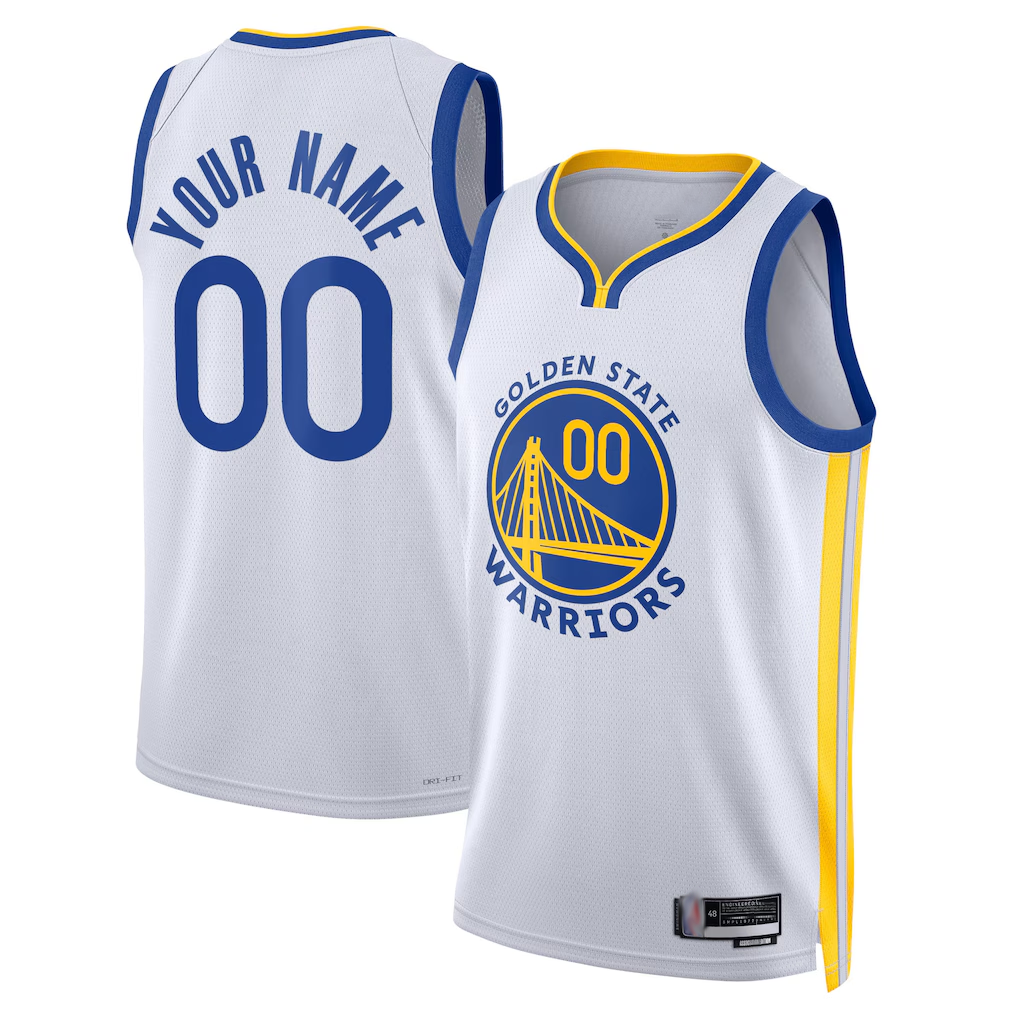 Kamcf Custom GS.Warriors White Swingman Jerseys - Association Edition
