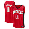 Kamcf Custom H.Rockets Red Fast Break Stitched Jerseys- Icon Edition