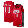 Kamcf Custom H.Rockets Red Swingman Stitched Jerseys - Icon Edition