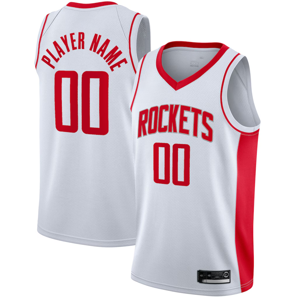 Kamcf Custom H.Rockets White 202021 Swingman Stitched Jerseys - Association Edition