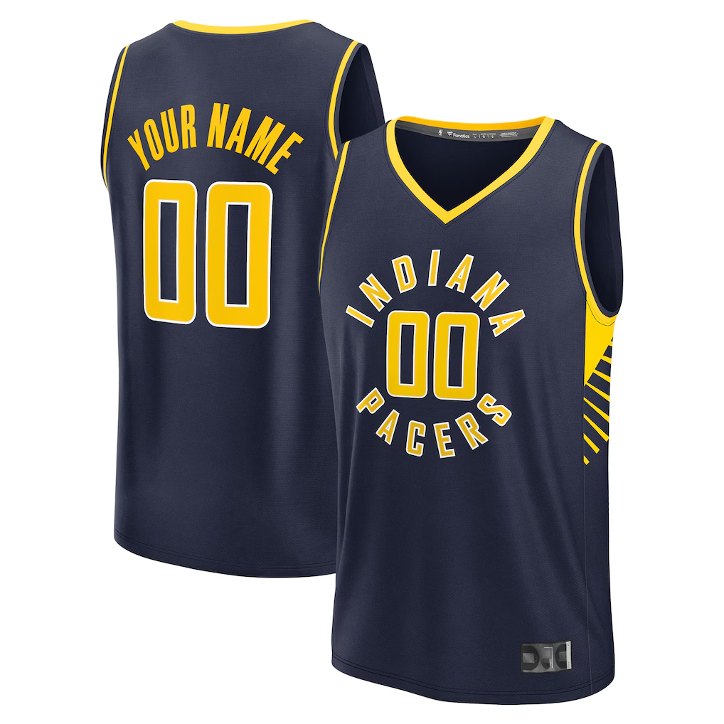 Kamcf Custom I.Pacers Navy Fast Break Jerseys - Icon Edition