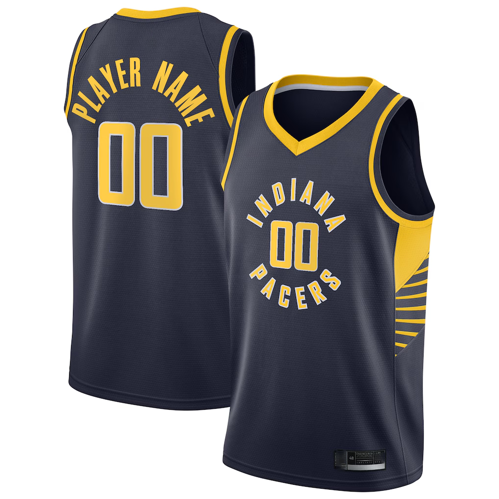 Kamcf Custom I.Pacers Navy Swingman Jerseys - Icon Edition