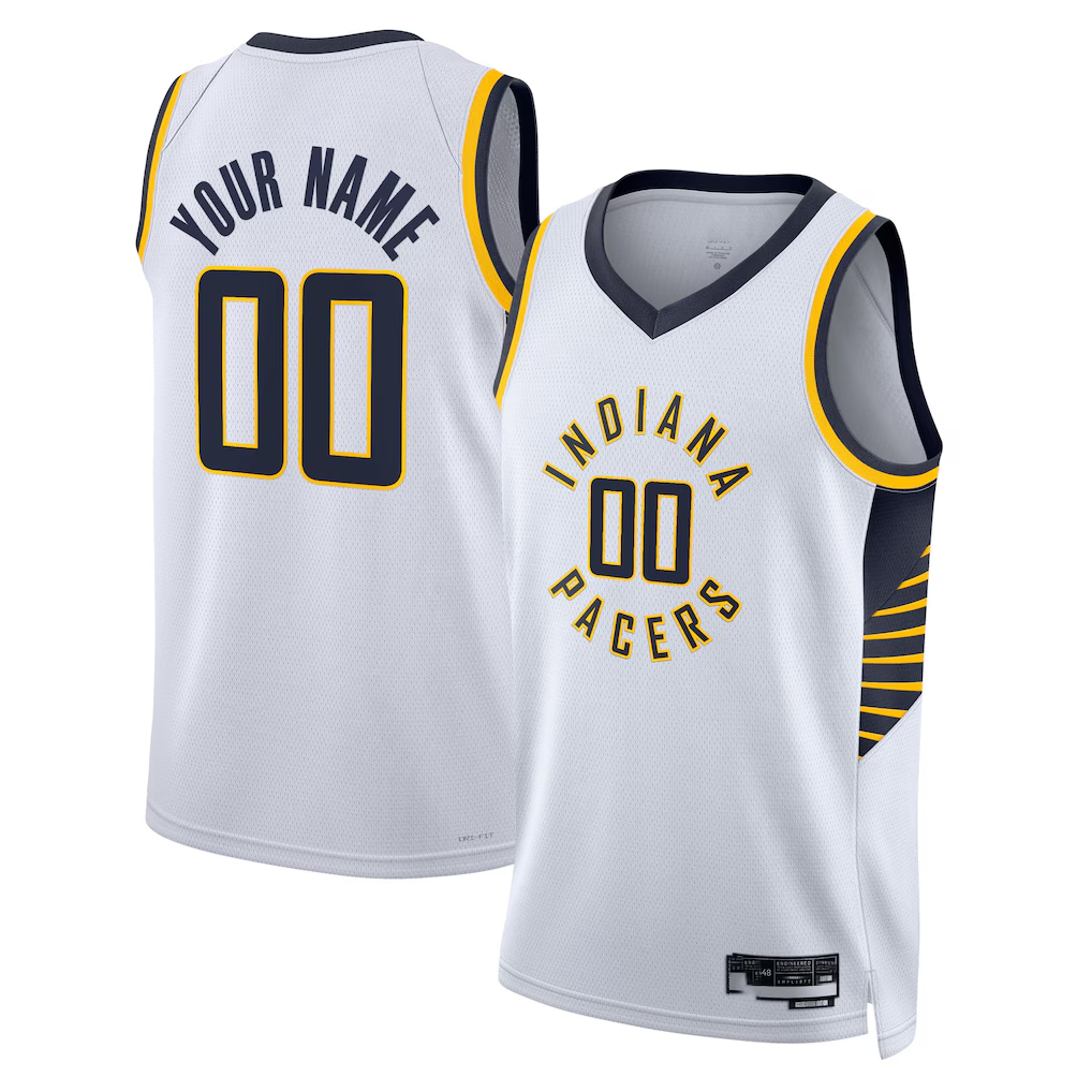 Kamcf Custom I.Pacers White Swingman Jerseys - Association Edition