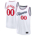 Kamcf Custom L.Clippers White Fast Break Stitched Jerseys- Association Edition