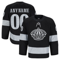 Kamcf Custom LA.Kings Black Alternate Authentic Pro Jerseys